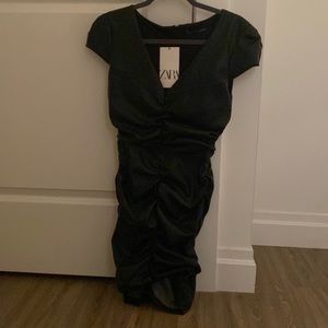 Zara Tight Black Leather Dress